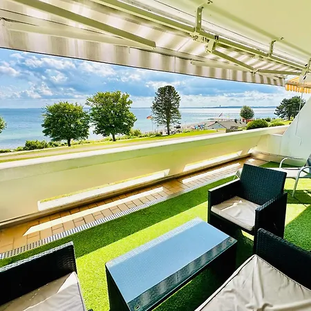 아파트 Traumblick - Kuestenklang Erste Reihe Mit Traum Meerblick Aus Dem Bett