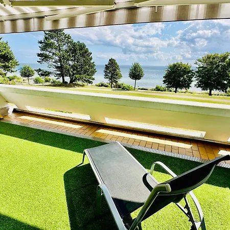 아파트 Traumblick - Kuestenklang Erste Reihe Mit Traum Meerblick Aus Dem Bett *